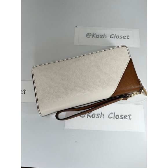 Michael Kors wristlet travel continental wristlet large wallet Luggage Multi - Picture 3 of 8